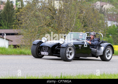 Vintage Car Lotus Super Seven de 1972 au Grand Prix de Mutschellen, SUI le Avril 29, 2012. Banque D'Images