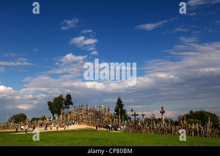 Colline des Croix de pèlerinage, Siauriai, Lituanie, Pays Baltes Banque D'Images