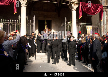 Palerme, Sicile, Italie - traditionnel des fêtes de Pâques au cours de Vendredi Saint. Banque D'Images