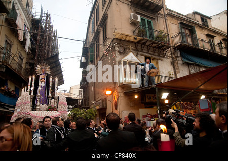 Palerme, Sicile, Italie - traditionnel des fêtes de Pâques au cours de Vendredi Saint. Banque D'Images