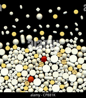 Différentes tablettes, verschiedene Tabletten Banque D'Images