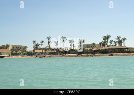 Vue d'El Gouna resort apartments, Egypte, mer Rouge Banque D'Images