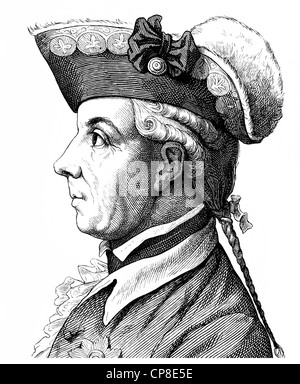 Le Prince Friedrich Heinrich Ludwig de Prusse, 1726 - 1802, le major général de l'armée prussienne et diplomate, Historische Digitalkunst Banque D'Images