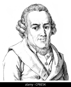 Moses Mendelssohn, 1729 - 1786, un philosophe des Lumières Germano, Historische Mischtechnik aus dem 19. Jahrhundert, Banque D'Images