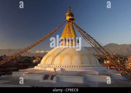 Stupa Bouddhiste Boudhanath, Katmandou, Népal Banque D'Images