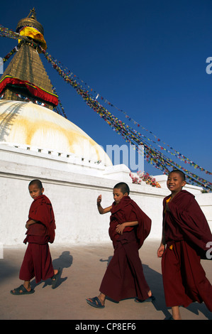 Stupa Bouddhiste Boudhanath, Katmandou, Népal Banque D'Images