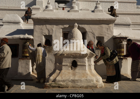 Stupa Bouddhiste Boudhanath, Katmandou, Népal Banque D'Images