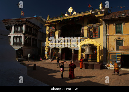 Stupa Bouddhiste Boudhanath, Katmandou, Népal Banque D'Images