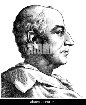 Johann Heinrich Jung ou Jung-Stilling, 1740-1817, un ophtalmologiste allemand, économiste et écrivain, Historische Mischtechnik aus dem Banque D'Images