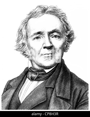 Francis Leopold von Ranke, 1795 - 1886, un historien allemand, professeur d'université, Historische Mischtechnik aus dem 19. Jahrhundert, Banque D'Images