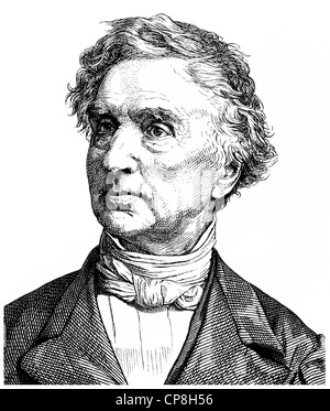 Justus von Liebig, 1803 - 1873, un chimiste allemand et professeur, Historische Mischtechnik aus dem 19. Jahrhundert, Portrait von juste Banque D'Images