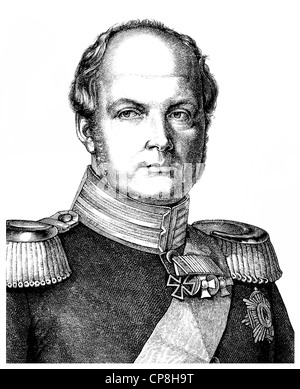Frédéric-guillaume IV, 1795 - 1861, roi de Prusse, Historische Mischtechnik aus dem 19. Jahrhundert, Portrait von Friedrich Wilhel Banque D'Images