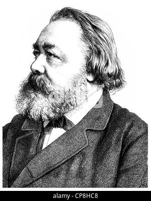 Hermann Ferdinand Freiligrath, 1810 - 1876, un poète lyrique allemand, traducteur et poète, Historische Mischtechnik aus dem 19. Jahrhund Banque D'Images