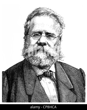 Fritz Reuter, 1810 - 1874, un poète et écrivain allemand du bas allemand, Historische Mischtechnik aus dem 19. Jahrhundert, P Banque D'Images