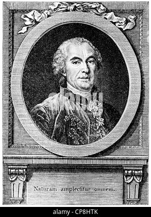 Georges Louis Marie Leclerc, Comte de Buffon, 1707 - 1788, un scientifique français du siècle des Lumières, Historische Druck aus Banque D'Images