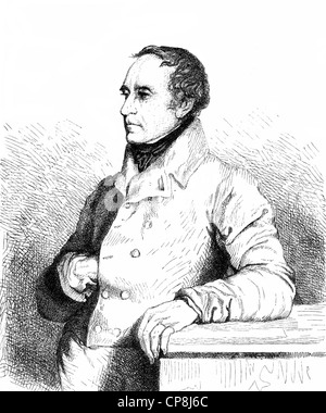 François Pierre Guillaume Guizot, 1787 - 1874, un homme politique français et écrivain, Historische Druck aus dem 19. Jahrhundert, Portra Banque D'Images