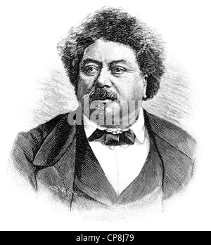 Alexandre Dumas l'Aîné aussi connu sous le nom de Alexandre Dumas Davy de la Pailleterie ou Alexandre Dumas père, 1802 - 1870, un français wr Banque D'Images