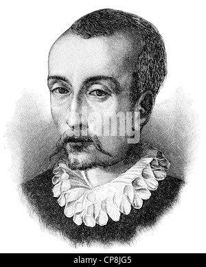 Torquato Tasso, 1544 - 1595, un poète italien de la Contre-Réforme, Historische Mischtechnik aus dem 19. Jahrhundert, Portrait Banque D'Images