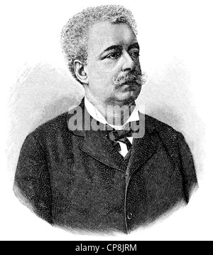 Edmondo De Amicis, 1846 - 1908, un écrivain italien, Historische Mischtechnik aus dem 19. Jahrhundert, von Portrait Edmondo De Amicis, Banque D'Images