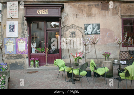 Camelot Cafe à St Thomas Street, Cracovie, Pologne. Banque D'Images