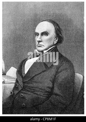 Daniel Webster, 1782 - 1852, un homme d'État américain et juriste, Historische Mischtechnik aus dem 19. Jahrhundert, Portrait von Danie Banque D'Images