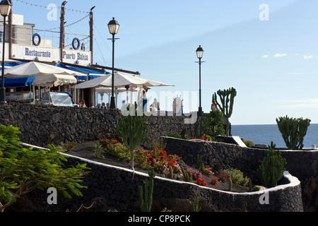 Restaurant Vieille Ville Puerto Del Carmen Lanzarote Banque D'Images