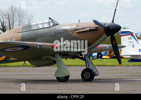 Hawker Hurricane 1 R4118 un combattant qui ont participé à la bataille d'Angleterre dans le cadre du 605 e Escadron, à Abingdon Airshow 2012 Banque D'Images