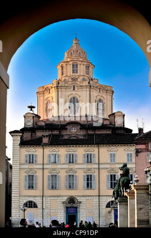 Europe Italie Piémont Turin Piazza Castello Eglise de Saint Lorenzo Banque D'Images