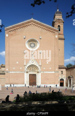 La basilique de San Francesco à Sienne, Toscane, Italie Banque D'Images