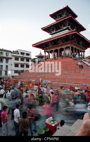 La vie à Durbar Square de Katmandou Banque D'Images