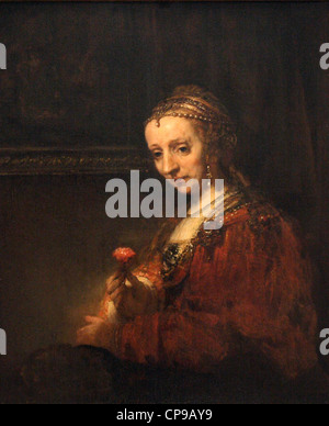 Peinture de Rembrandt dans le MET, NY} Banque D'Images