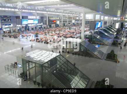 'Intérieur de la nouvelle gare d'Hongqiao de Shanghai Chine Banque D'Images