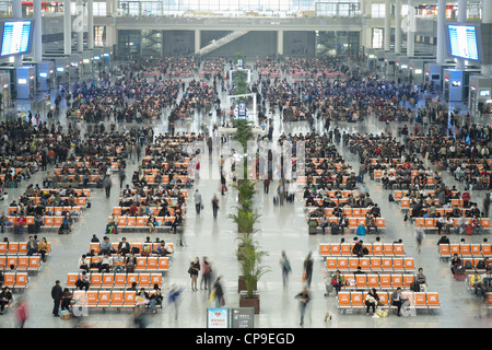 'Intérieur de la nouvelle gare d'Hongqiao de Shanghai Chine Banque D'Images