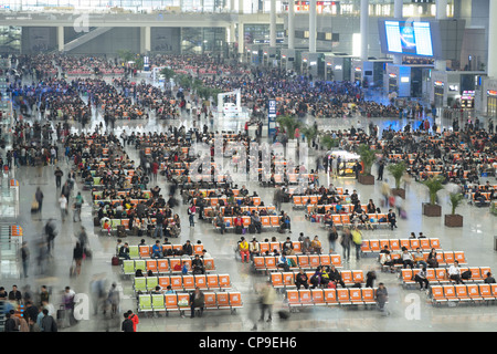 'Intérieur de la nouvelle gare d'Hongqiao de Shanghai Chine Banque D'Images