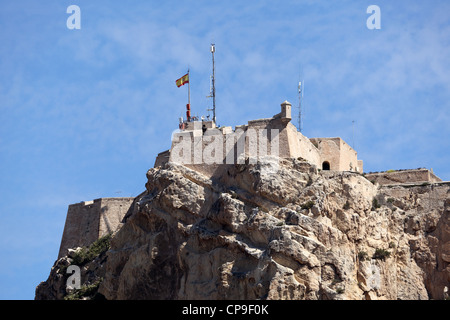 Château Santa Barbara à Alicante, Espagne Banque D'Images