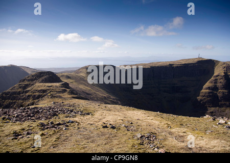 À l'ouest le long de la crête de sgurr a' Chaorachain vers la mer. Banque D'Images