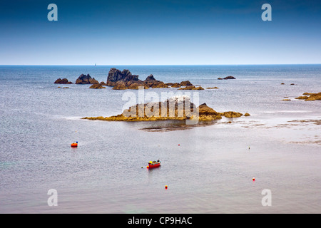 Le cap Lizard, Cornwall, UK - le point le plus au sud sur la terre ferme. Banque D'Images