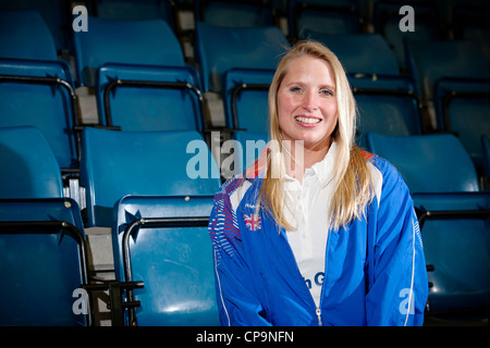 Stephanie Millward, nageur paralympique, représenté à la piscine nationale du Pays de Galles, Swansea, Pays de Galles, Royaume-Uni Banque D'Images