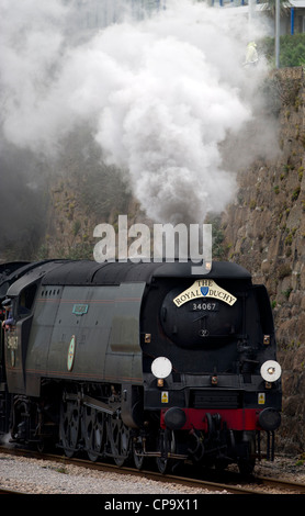 Tangmere Locomotive à vapeur à la gare de Penzance, Le Duché Royal Banque D'Images