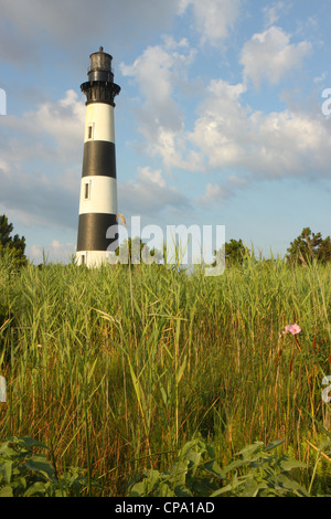 Le Bodie Island Lighthouse vertical des marais Banque D'Images