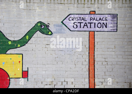 Signes à Crystal Palace Park, dans le sud de Londres Banque D'Images