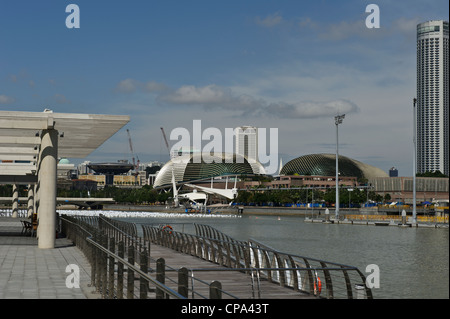 Esplanade Theatres, Marina Bay, Singapour. Banque D'Images