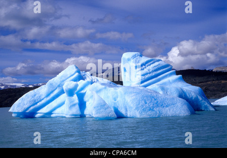 Les icebergs près de glacier Upsala. Lago Argentino. Le Parc National Los Glaciares. Province de Santa Cruz. La Patagonie. L'Argentine. Banque D'Images