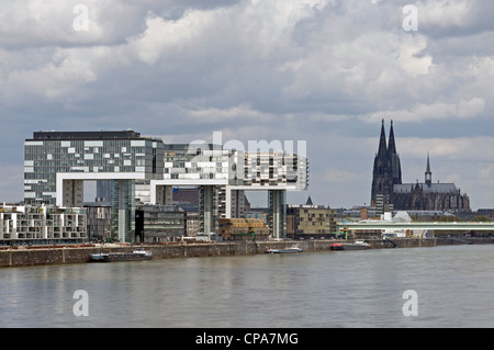 Rheinauhafen, Cologne, Rhénanie du Nord-Westphalie, Allemagne. Banque D'Images