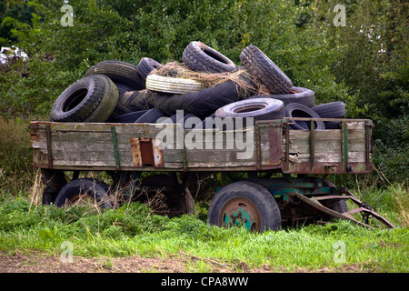 Ancien wagon en bois Banque D'Images