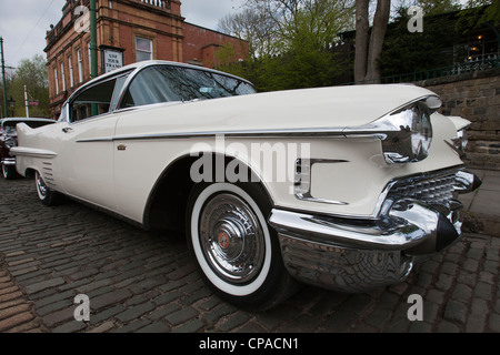 1958 Cadillac Series 62 Blanc Banque D'Images