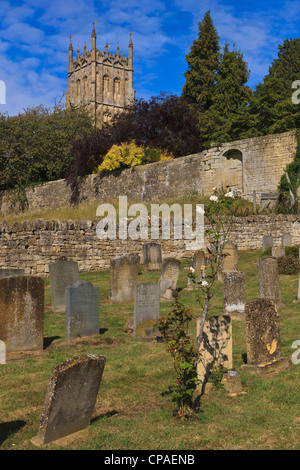 Tour de l'église de St James, Chipping Camden. Dans le sud-ouest de l'Angleterre Cotswolds. Banque D'Images