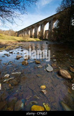 Aqueduc de Chirk crossing River 12, au nord du Pays de Galles, Royaume-Uni Banque D'Images