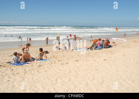 La principale plage de Surfers Paradise sur la Gold Coast du Queensland, Australie Banque D'Images