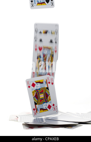 Jeu de cartes chute Banque D'Images